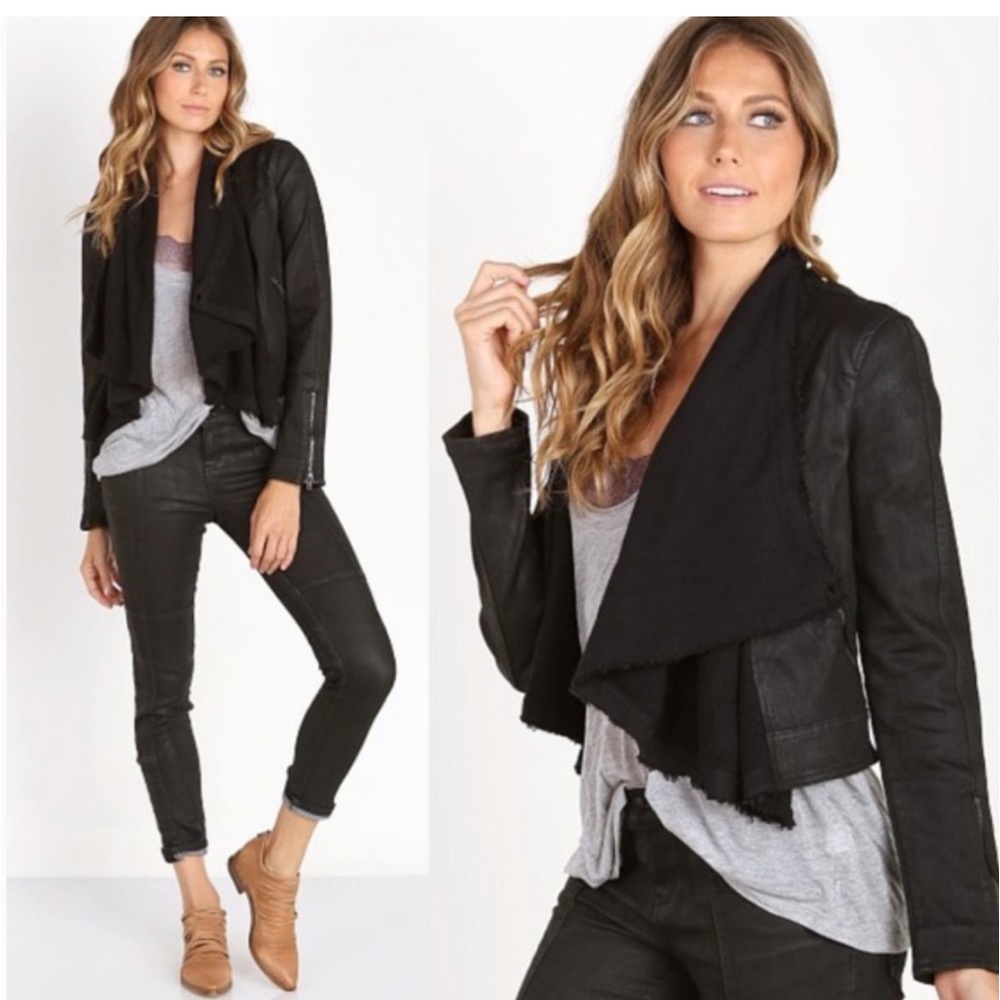 Free People Drape Front Moto jacket size 0